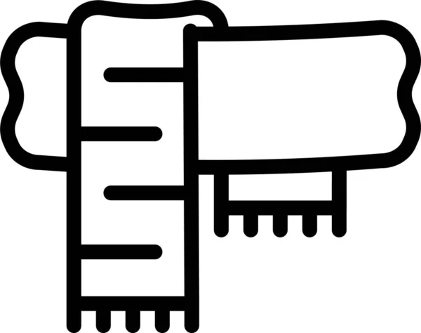 Sjaal Web Icoon Eenvoudige Vector Illustratie — Stockvector