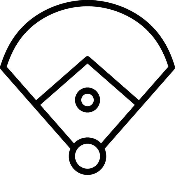 Honkbal Web Icoon Eenvoudige Illustratie — Stockvector