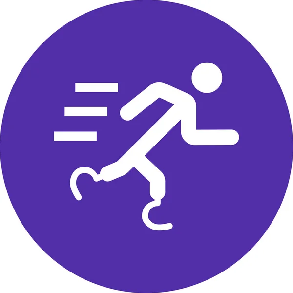 Paralympijské Hry Webová Ikona Jednoduchá Ilustrace — Stockový vektor