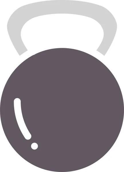 Kettlebell Icono Web Ilustración Simple — Vector de stock