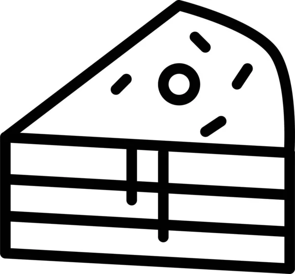 Kuchen Scheibe Symbol Vektor Illustration — Stockvektor