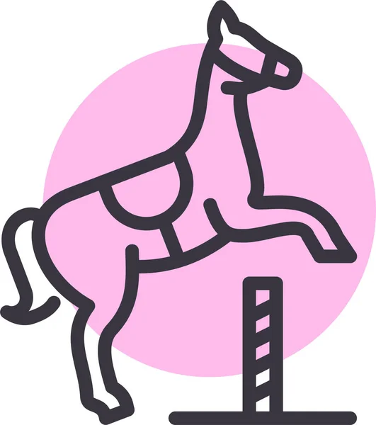 Кінь Веб Іконка Проста Ілюстрація — стоковий вектор