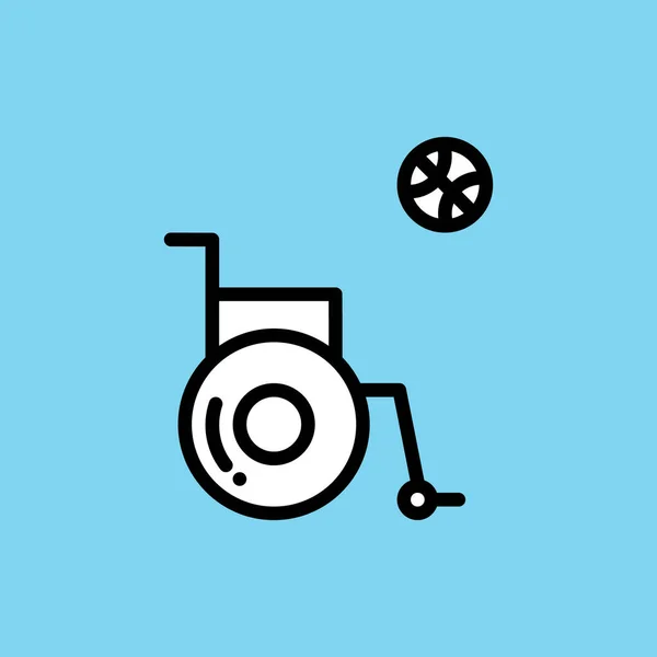 Paralympics Spel Webb Ikon Enkel Illustration — Stock vektor