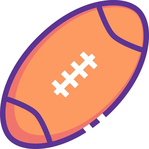 Rugby Ball Vektor Symbol — Stockvektor