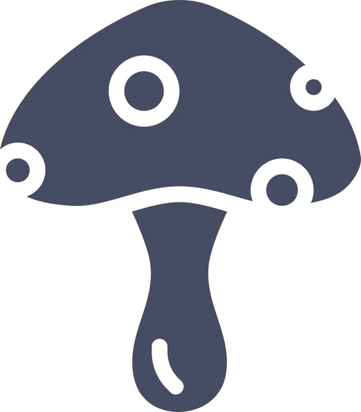 Champignon Icône Web Illustration Simple — Image vectorielle