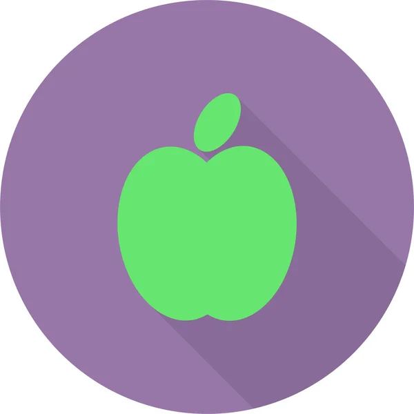 Manzana Icono Web Ilustración Simple — Vector de stock