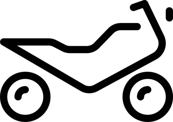 Motocicleta Icono Web Ilustración Simple — Vector de stock