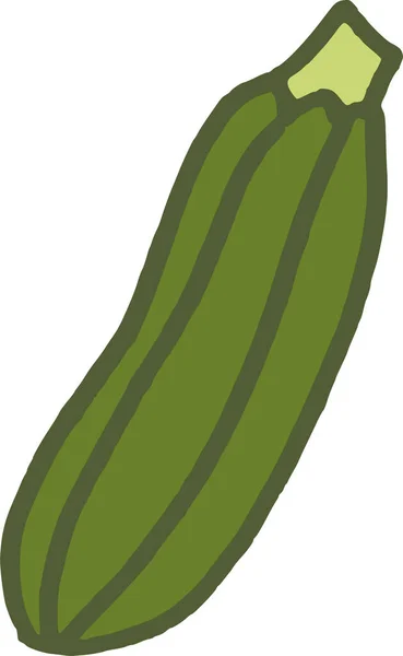 Zucchini Web Icoon Eenvoudige Vector Illustratie — Stockvector