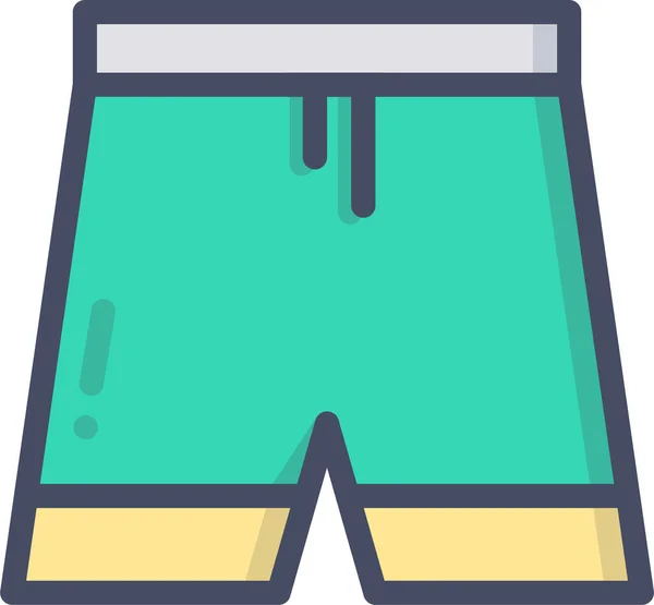 Shorts Icono Web Ilustración Simple — Vector de stock