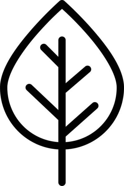 Leaf Web Icon Simple Illustration — Stock Vector
