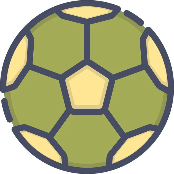 Icono Pelota Fútbol Vector Ilustración — Vector de stock