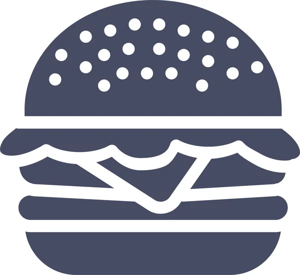 Burger Web Icon Simple Design — Stock Vector