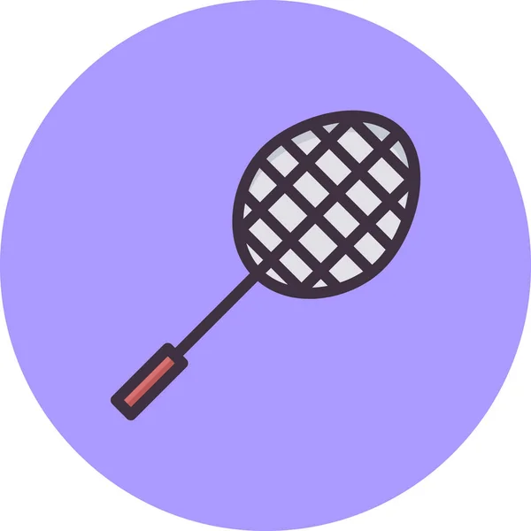 Bádminton Icono Web Ilustración Simple — Vector de stock