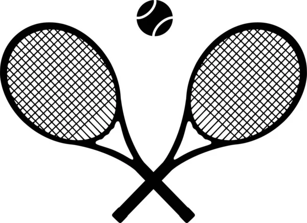 Tennis Racket Web Icoon Eenvoudige Vector Illustratie — Stockvector