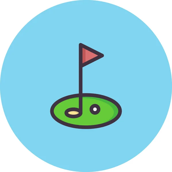 Golf Web Ikon Egyszerű Illusztráció — Stock Vector