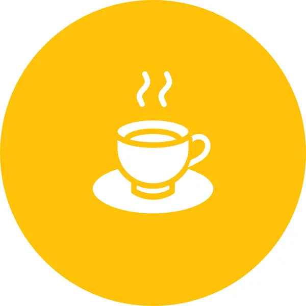 Kahve Web Simgesi Basit Illüstrasyon — Stok Vektör