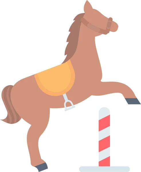 Cavalo Ícone Web Ilustração Simples — Vetor de Stock