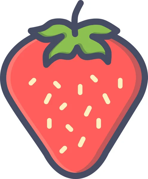 Illustration Vectorielle Icône Fraise — Image vectorielle