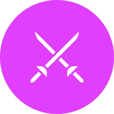 Kılıçlar. Web simgesi basit illüstrasyon 