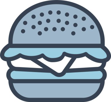 Hamburger. Web simgesi basit tasarım 
