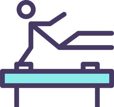 Jimnastik. Web simgesi basit illüstrasyon