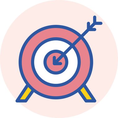 Hedef. Web simgesi basit illüstrasyon