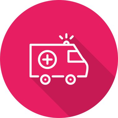 Ambulans. Web simgesi basit tasarım