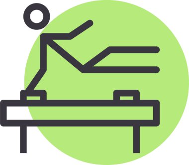 Jimnastik. Web simgesi basit illüstrasyon