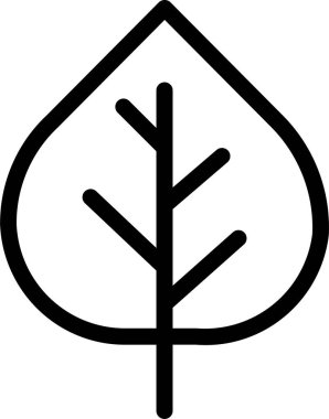 Yaprak. Web simgesi basit illüstrasyon