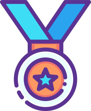 Madalya. Web simgesi basit illüstrasyon 