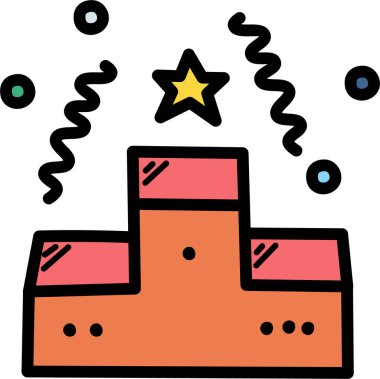 Noel 'de. Web simgesi basit illüstrasyon