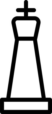 Kral satranç taşı simgesinin vektör illüstrasyonu