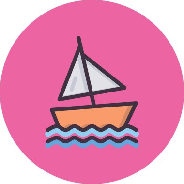 Yelkenli simgesinin vektör çizimi