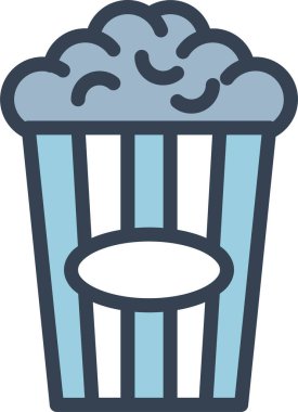 Patlamış mısır. Web simgesi basit illüstrasyon