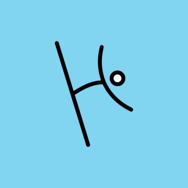 Jimnastik. Web simgesi basit illüstrasyon