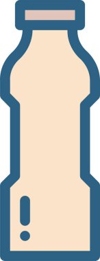 Su şişesi. Basit resimleme 