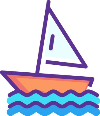 Tekne. Web simgesi basit illüstrasyon