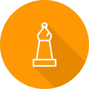 Fil satranç taşı simgesinin vektör illüstrasyonu