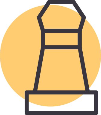 Piyon asker satranç taşı simgesinin vektör çizimi