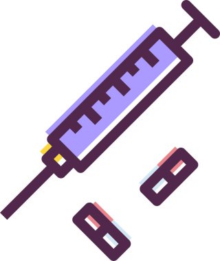 Şırınga. Web simgesi basit illüstrasyon