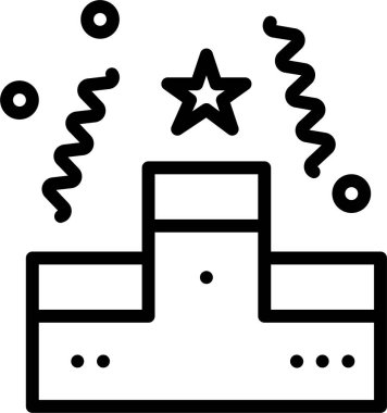 Bir podyum simgesinin vektör illüstrasyonu