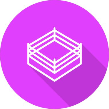 Boks ringi simgesinin vektör illüstrasyonu