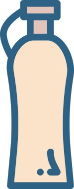 Su şişesi. Basit resimleme 