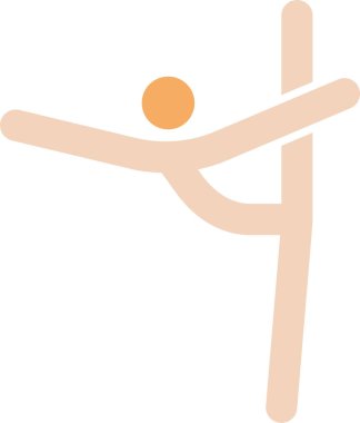 Jimnastik. Web simgesi basit illüstrasyon