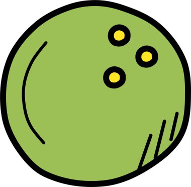 Bowling topu ikonu vektör illüstrasyonu 