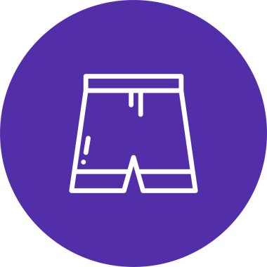 Modern şort simgesinin vektör illüstrasyonu