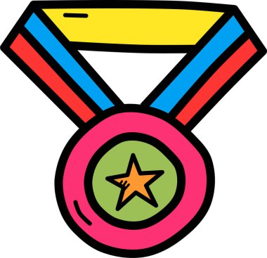 Madalya. Web simgesi basit illüstrasyon 