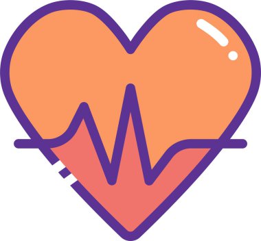 Kalp aktivitesi. Web simgesi basit illüstrasyon