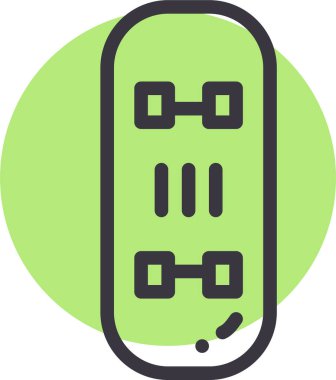 Kaykay. Web simgesi vektör illüstrasyonu 