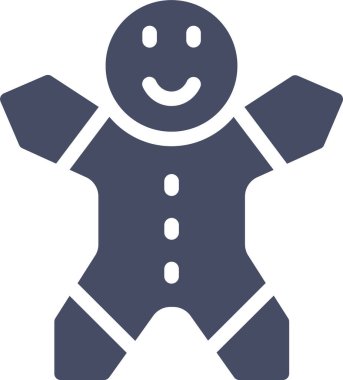 Zencefilli kurabiye web simgesi basit illüstrasyon 